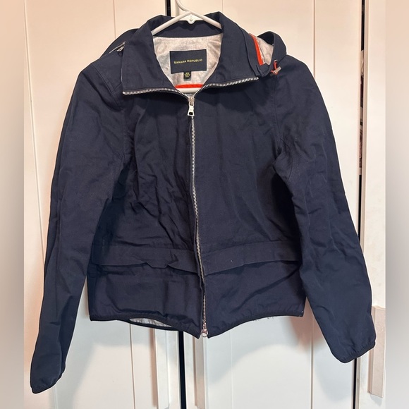 Banana Republic Jackets & Blazers - Banana‎ Republic Dark Blue Rain Coat Jacket size XS